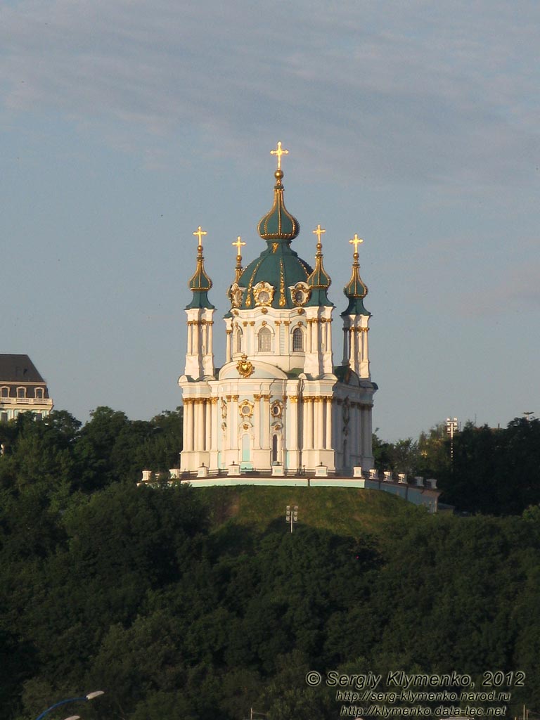 Фото Киева. Андреевская церковь, вид с Подола.