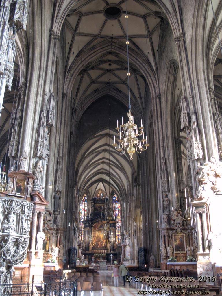 Вена (Vienna), Австрия (Austria). Фото. Собор Святого Стефана (Stephansdom), интерьер.