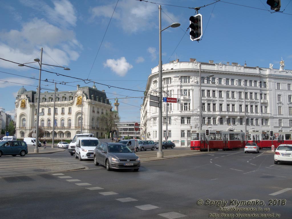 Вена (Vienna), Австрия (Austria). Фото. Вдоль Schwarzenbergplatz.