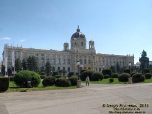 Вена (Vienna), Австрия (Austria). Фото. Площадь Марии Терезии (Maria-Theresien-Platz). Музей истории искусств (Kunsthistorisches Museum).