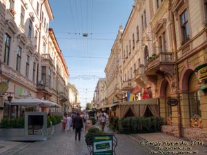 Черновцы. Фото. На улице Ольги Кобылянской.