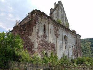 Тернопольская область, возле села Нырков. Фото. Руины костёла Вознесения Девы Марии, 1615 год (48°48'12"N, 25°35'41"E) возле Червоногородского замка.