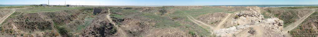 Крым. Фото. Арабатская крепость. Круговая (360°) панорама со стен крепости.