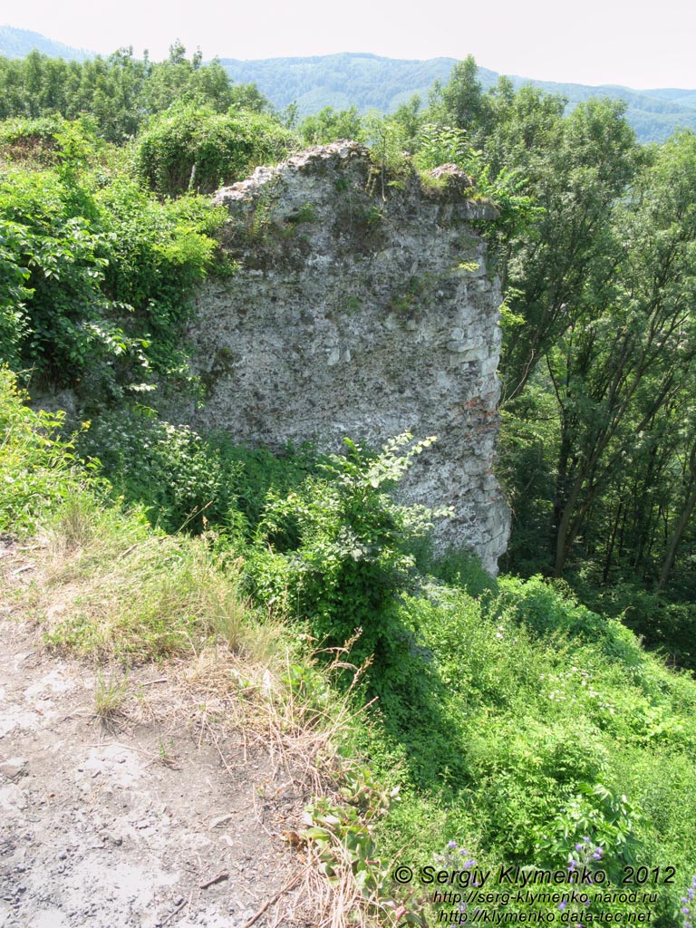 Закарпатская область. Хуст. Фото. Руины Хустского замка вблизи. Фрагмент.