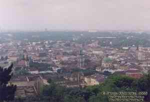 Львов. Фото. Вид города с высоты парка "Высокий Замок".