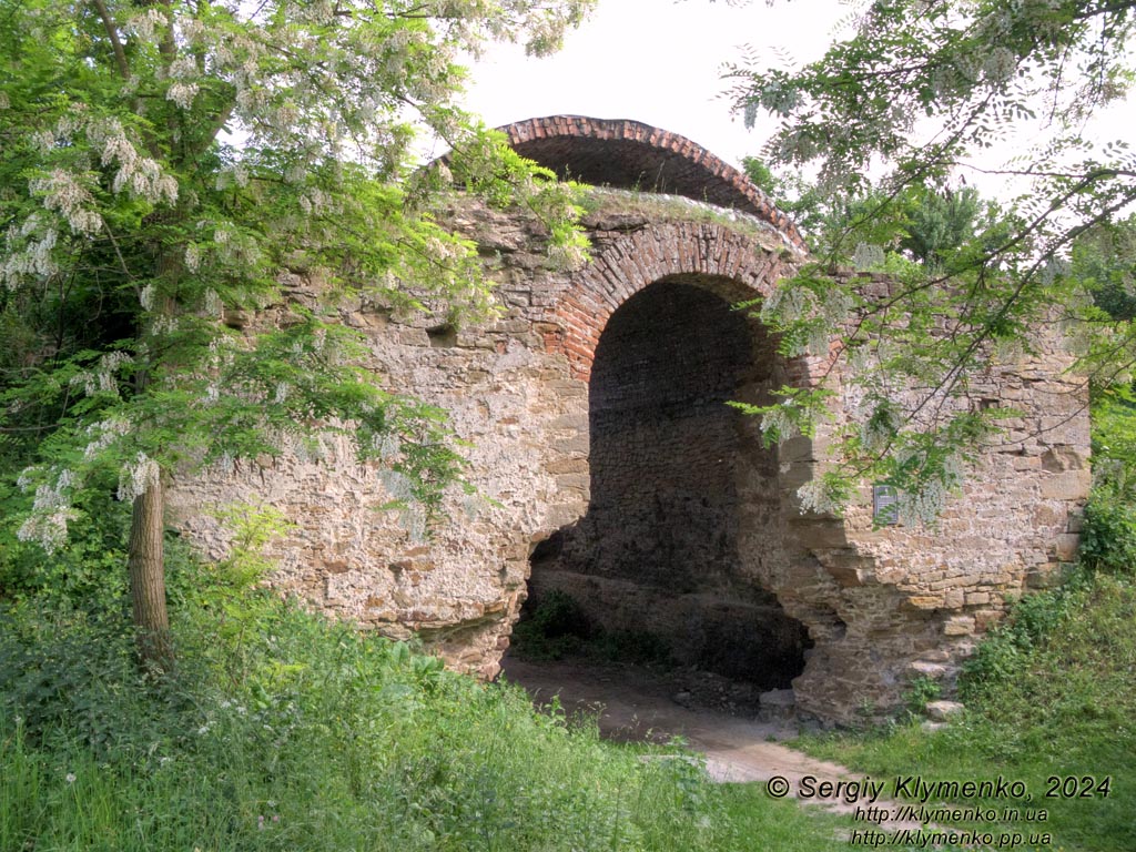 Ровенщина, село Межирич. Фото. Остатки Заславских ворот, вид с севера (изнутри крепости).