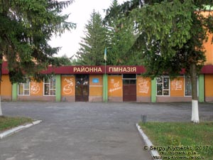 Волынская область, город Любомль. Фото. Районная гимназия на территории бывшего дворцово-паркового ансамбля Браницьких.